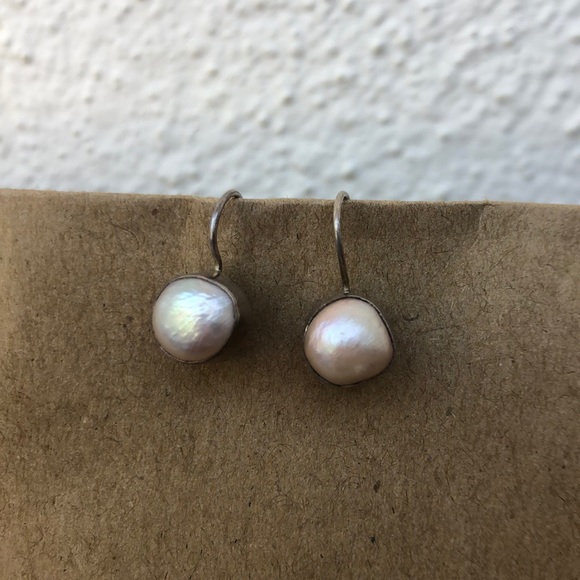 Genuine pearl and 925 sterling silver earrings - Picture 3 of 6